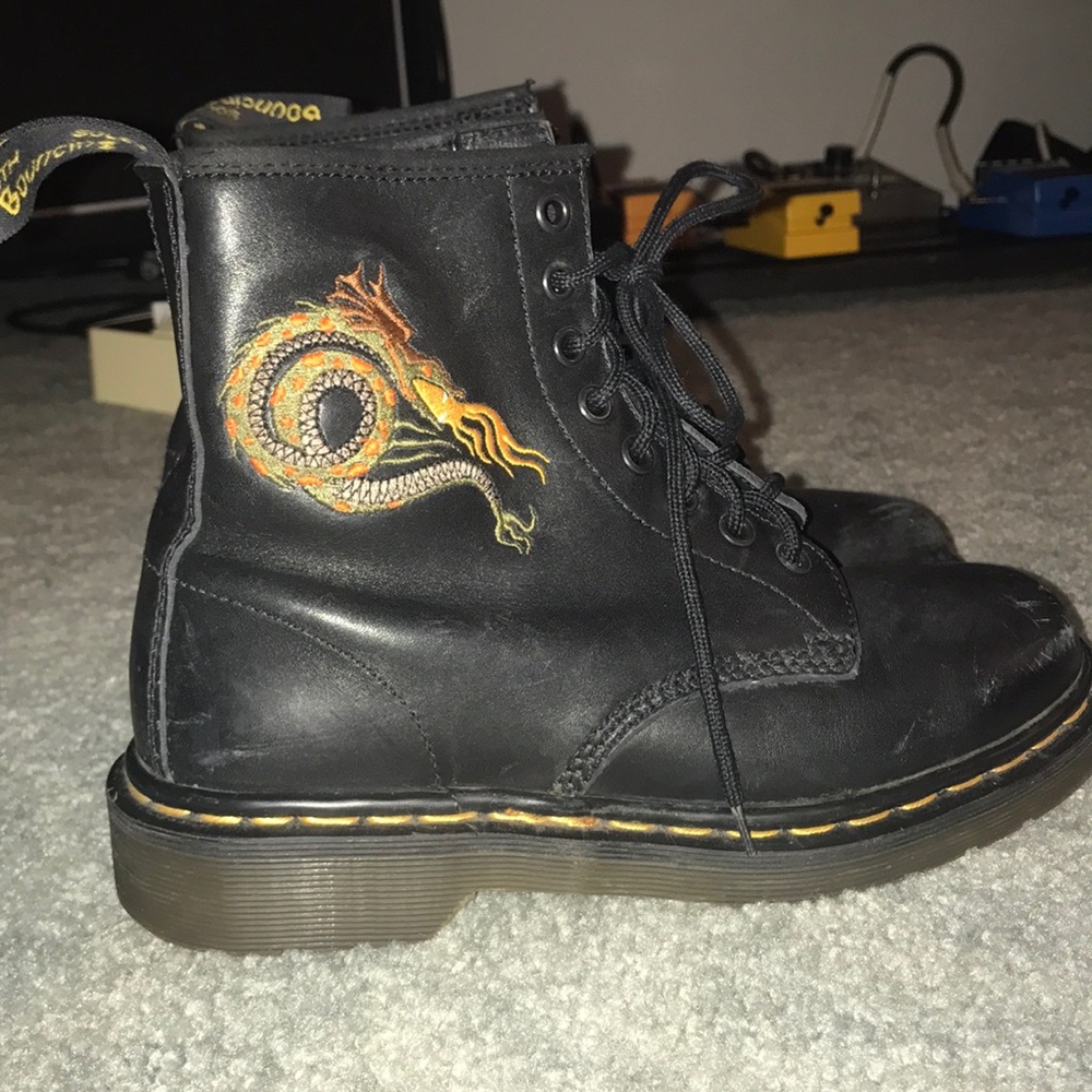 Doc Martens with Dragon emblem - One of a kind